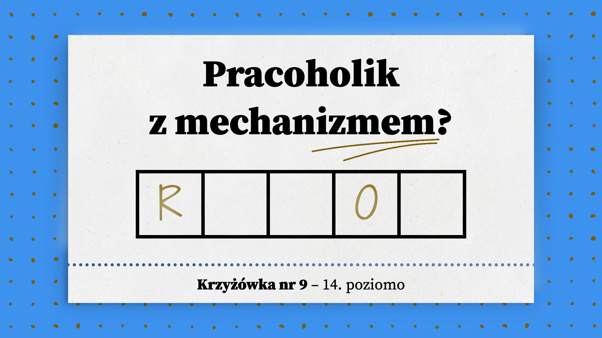 Pracoholik z mechanizmem