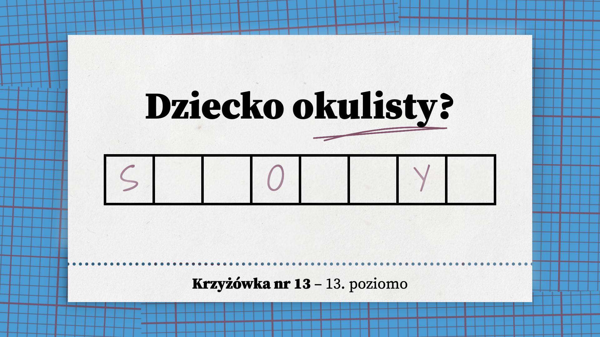 Dziecko okulisty