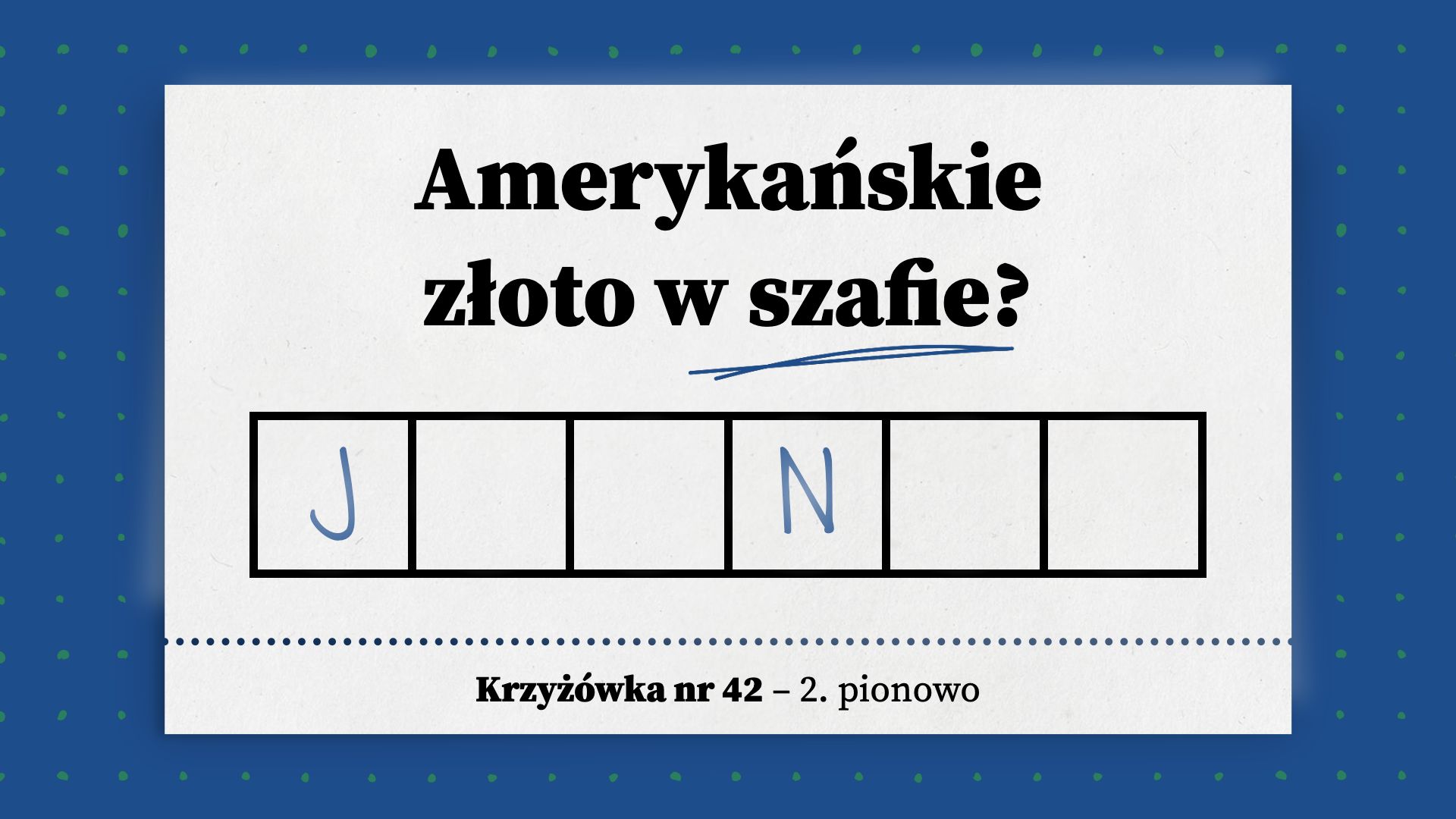 Amerykańskie złoto w szafie