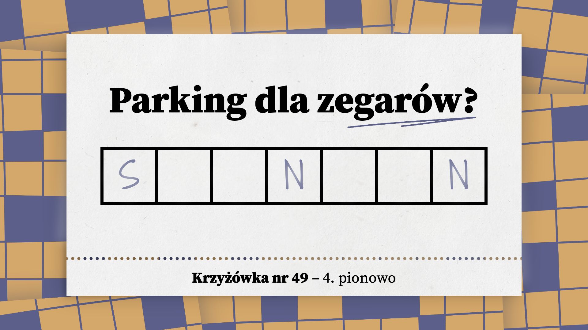 Parking dla zegarów