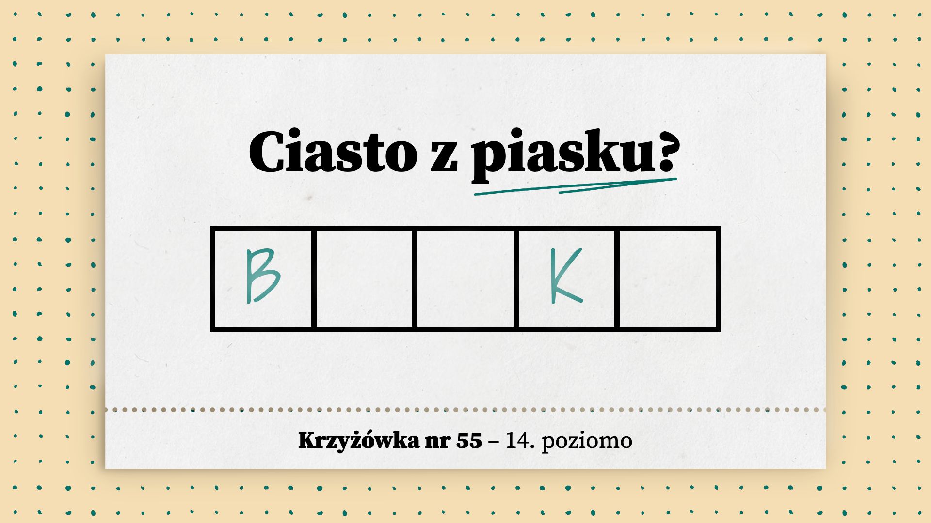 Ciasto z piasku