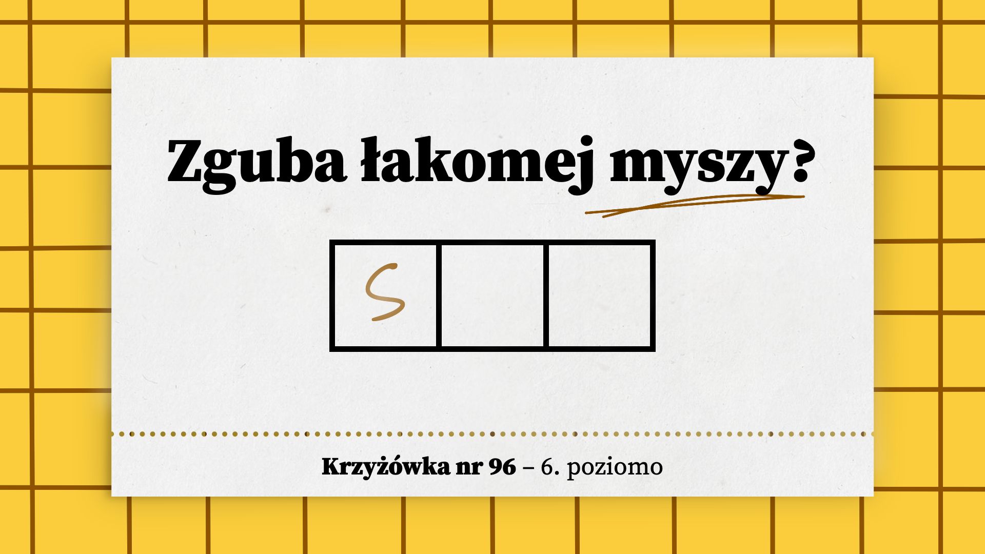 Zguba łakomej myszy