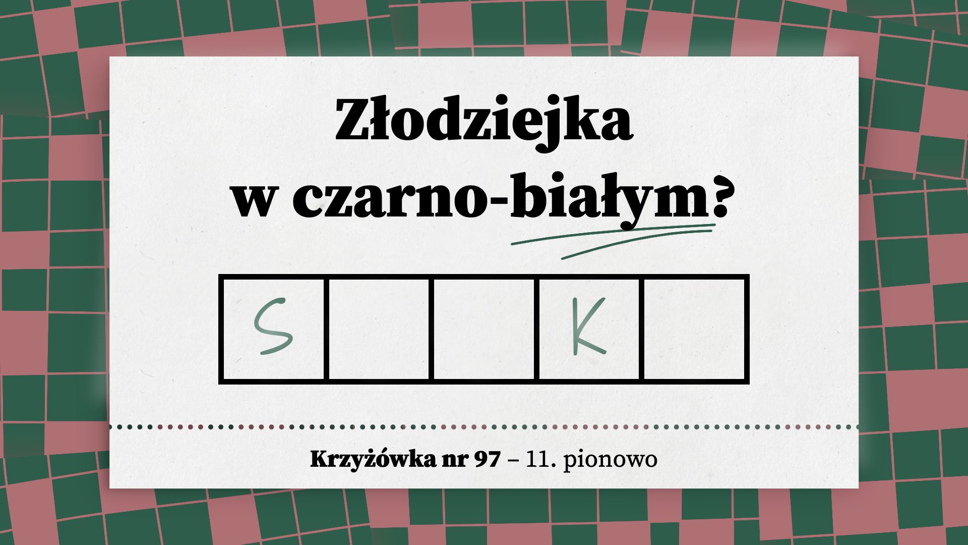 Złodziejka w czarno-białym