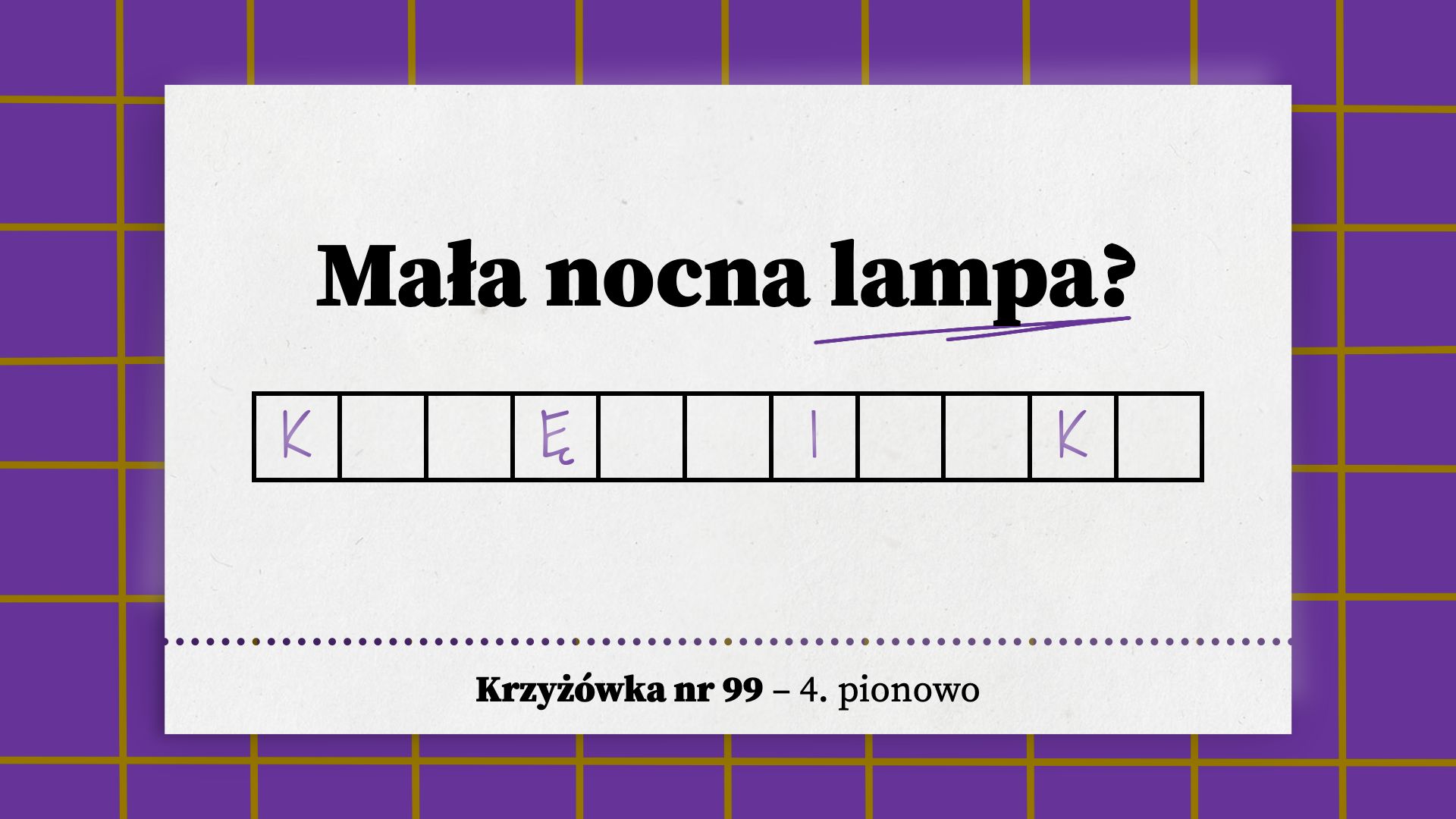 Mała nocna lampa