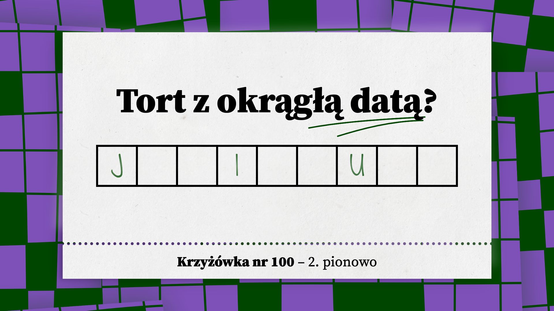 Tort z okrągłą datą