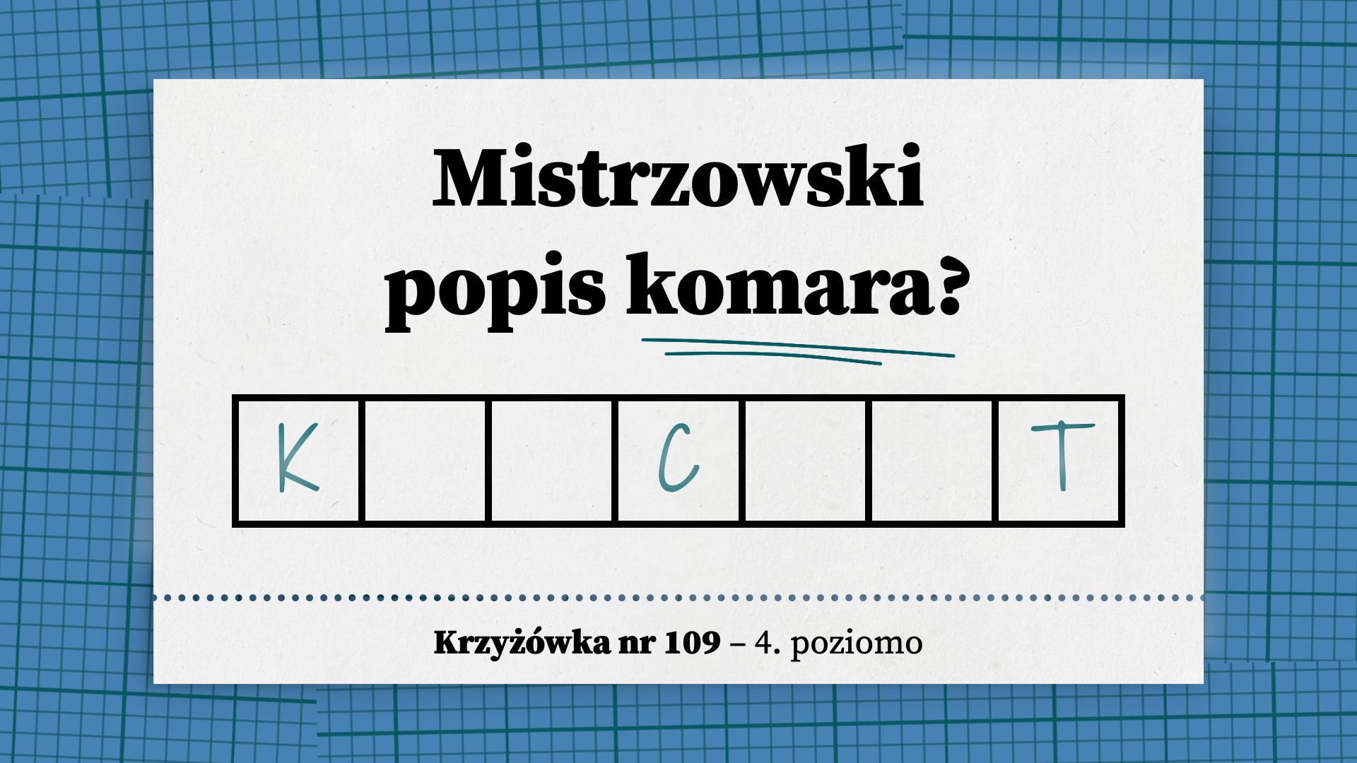 Mistrzowski popis komara