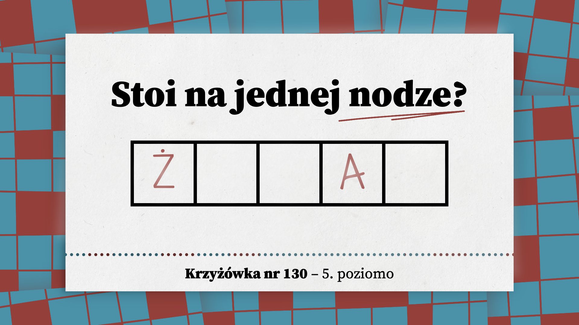 Stoi na jednej nodze