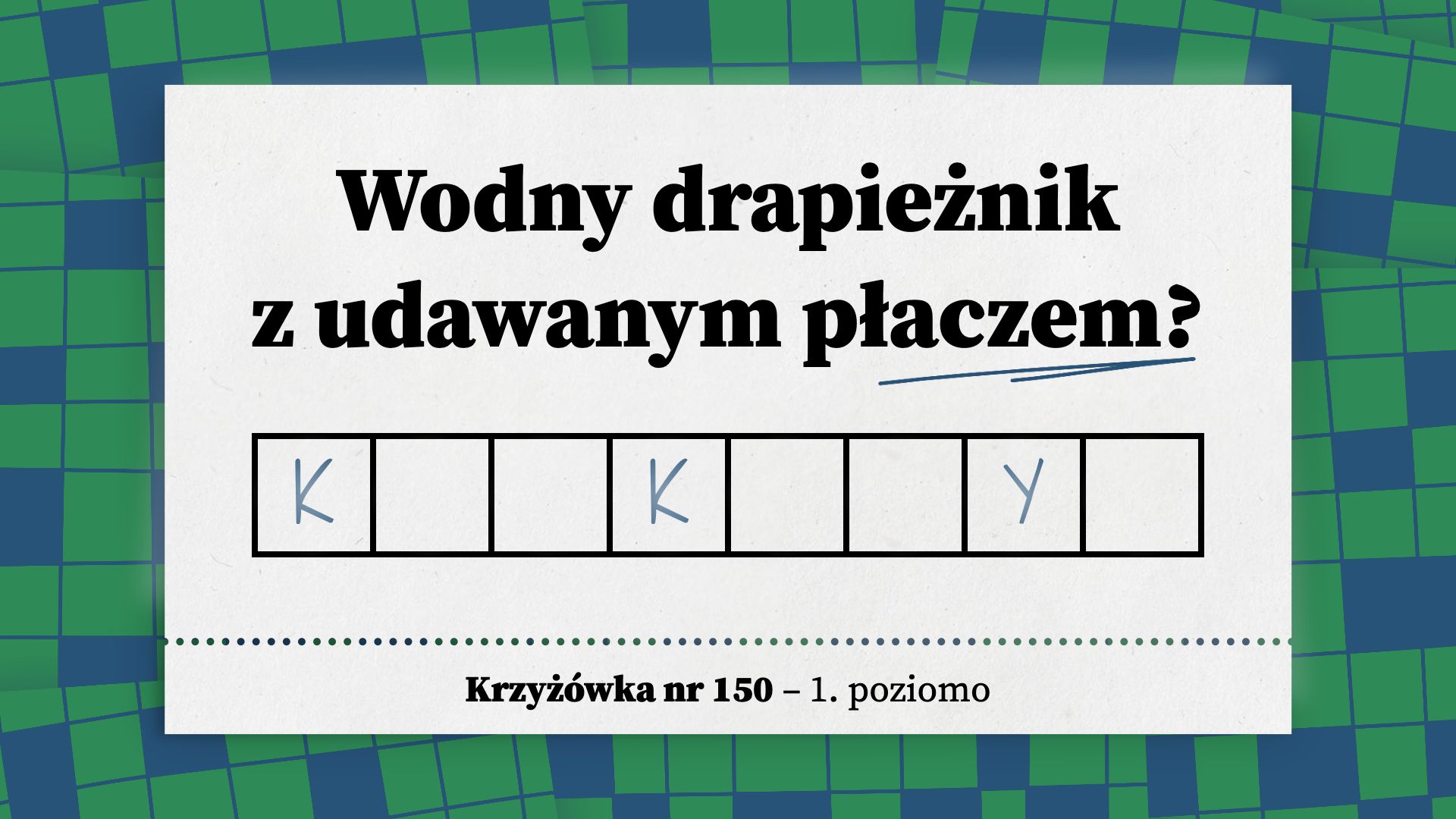 Wodny drapieżnik z udawanym płaczem