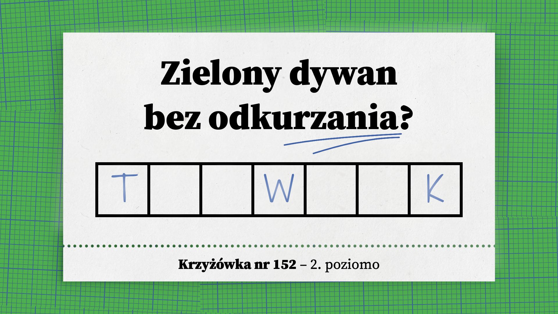 Zielony dywan bez odkurzania