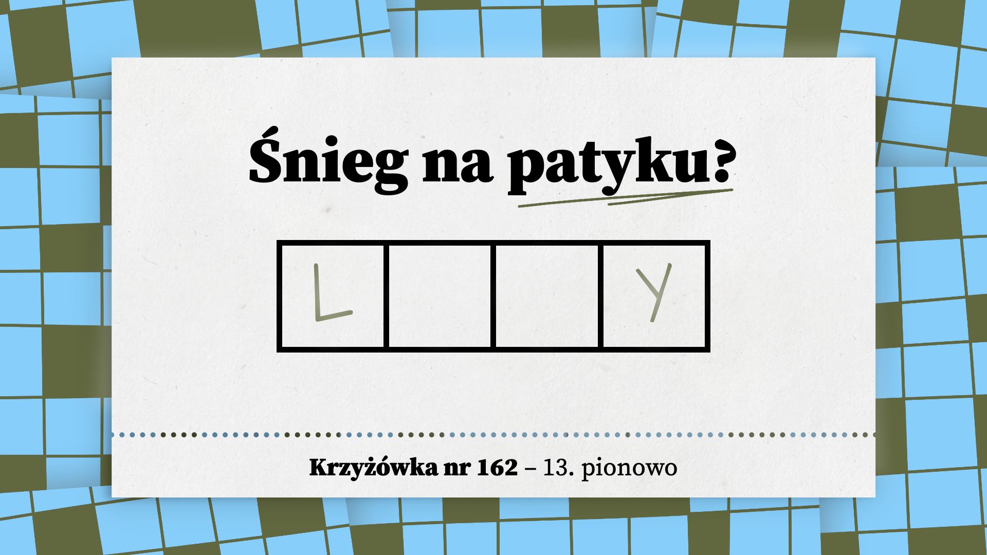 Śnieg na patyku