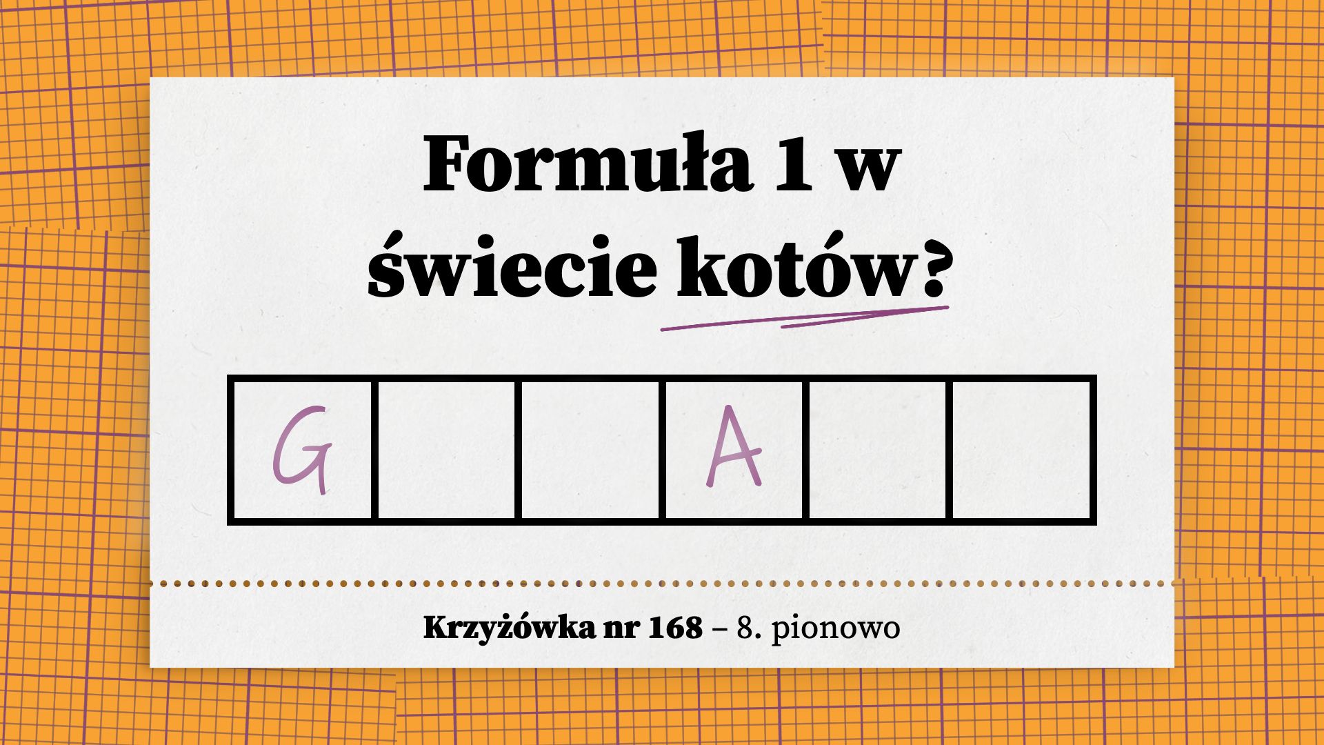 Formuła 1 w świecie kotów