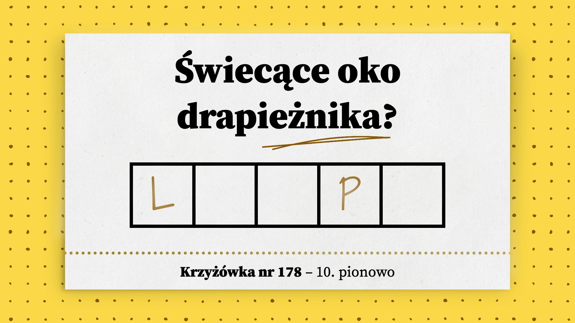Świecące oko drapieżnika