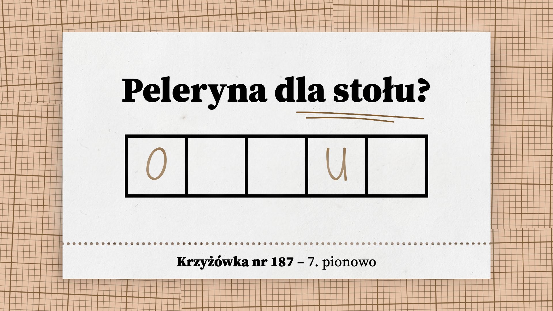 Peleryna dla stołu