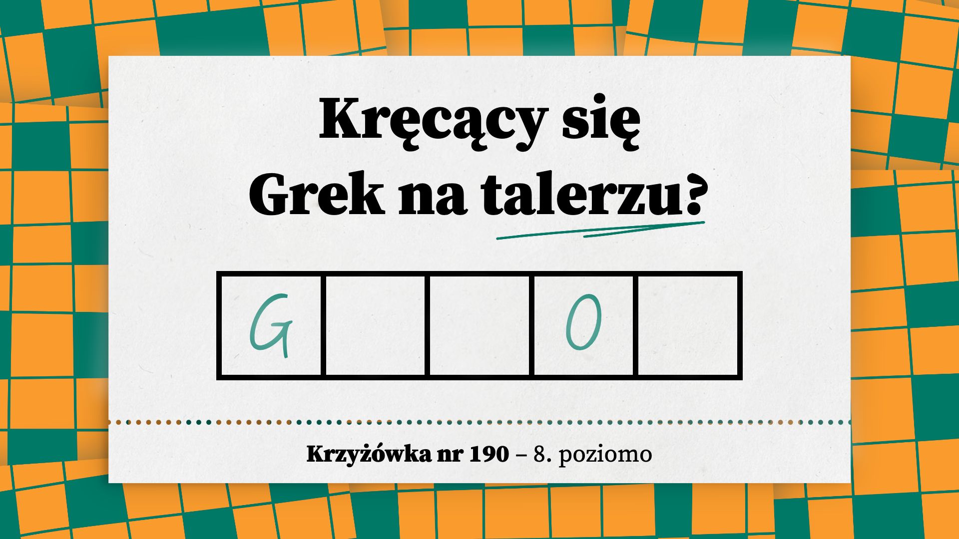 Kręcący się Grek na talerzu