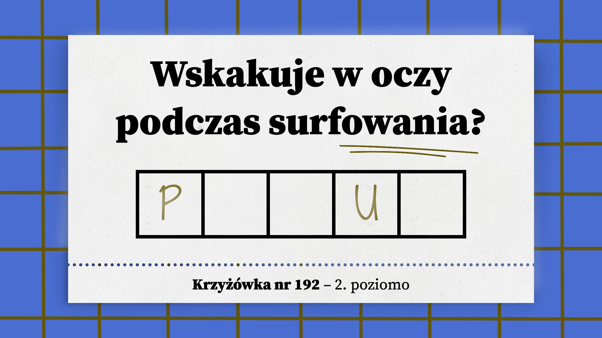 Wskakuje w oczy podczas surfowania