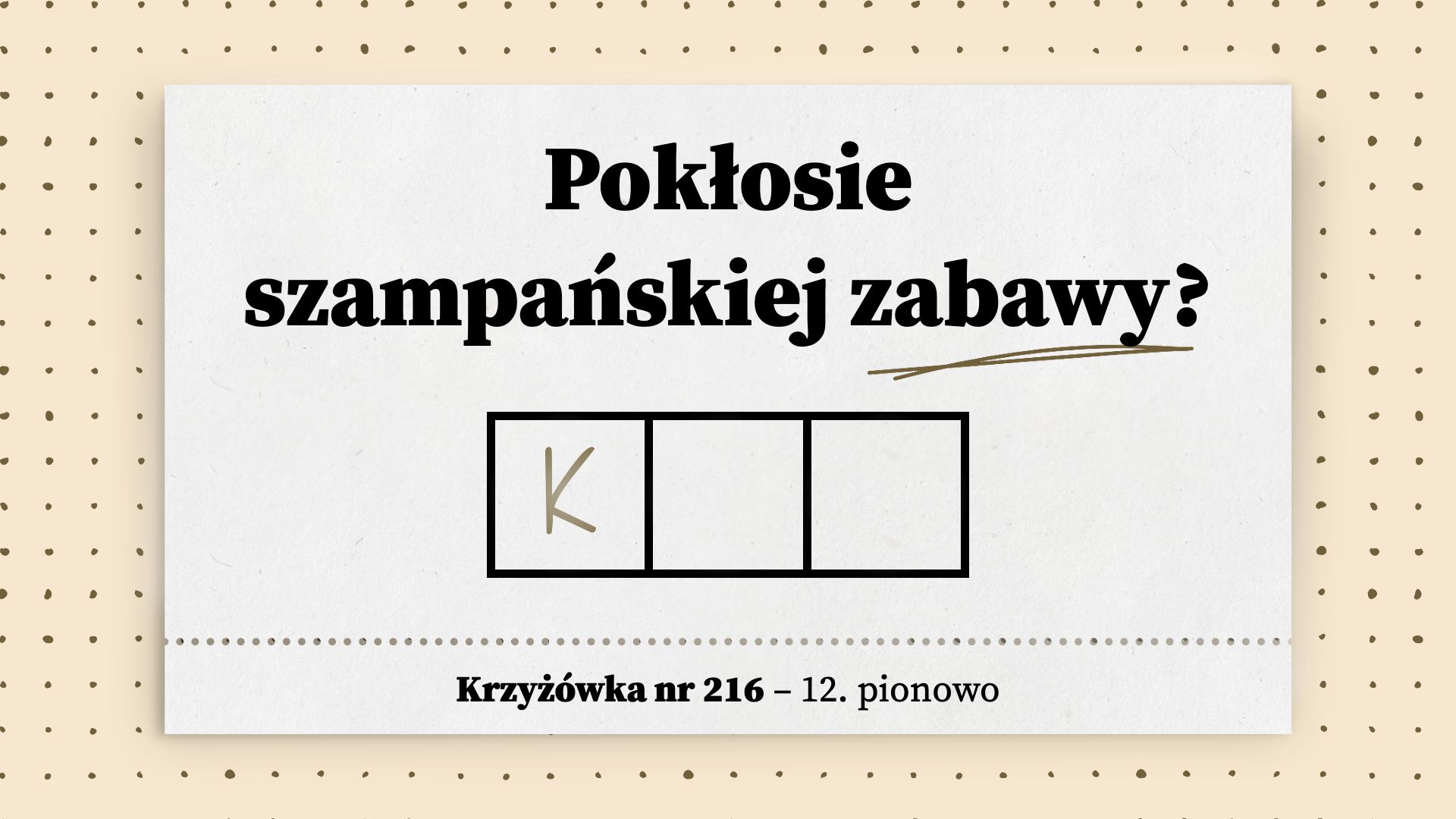 Pokłosie szampańskiej zabawy