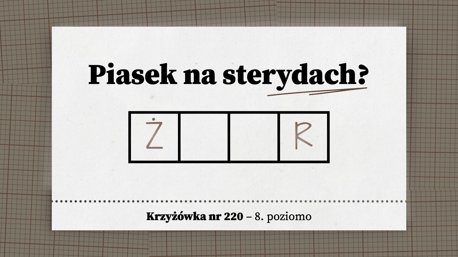 Piasek na sterydach