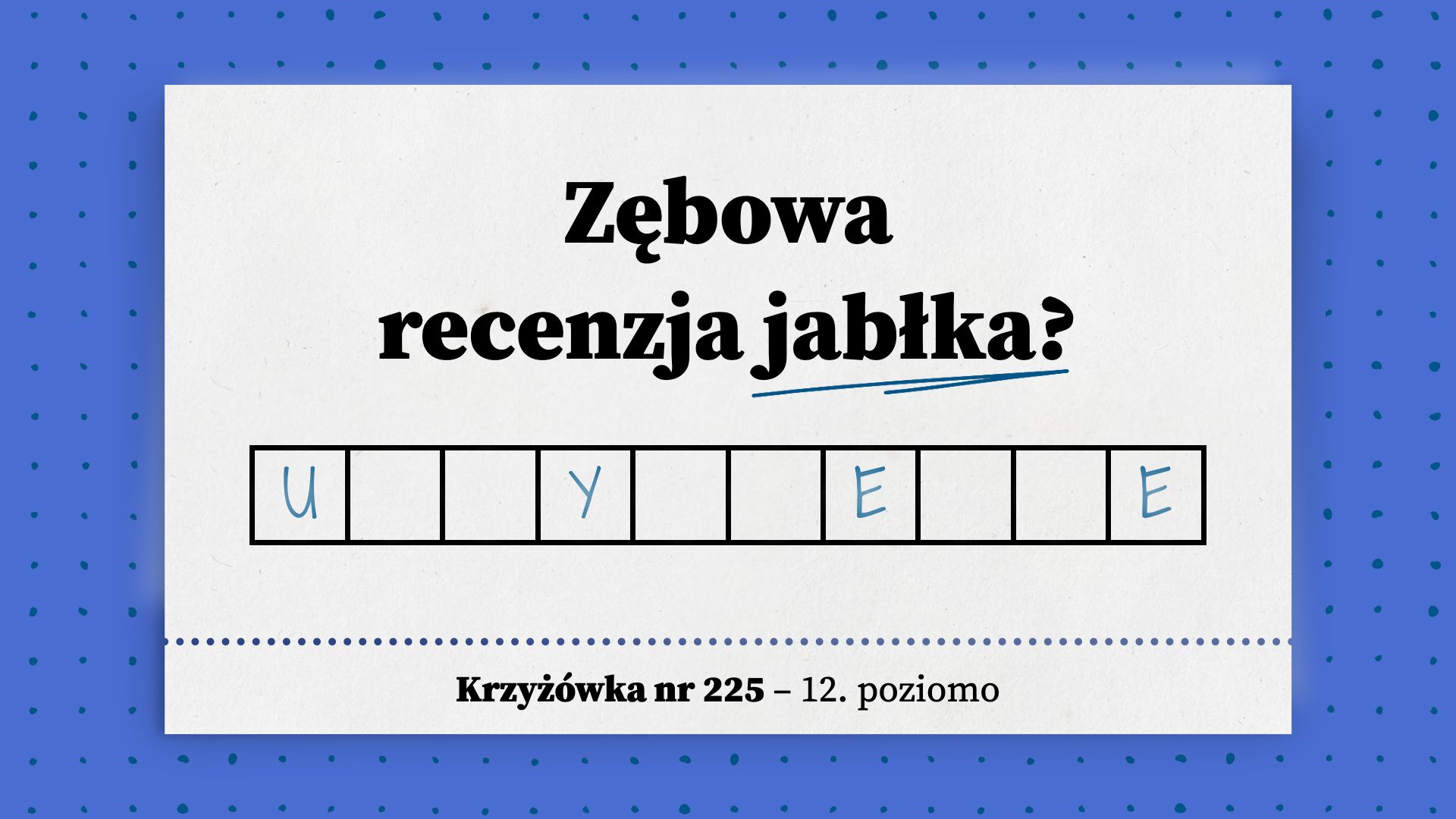 Zębowa recenzja jabłka