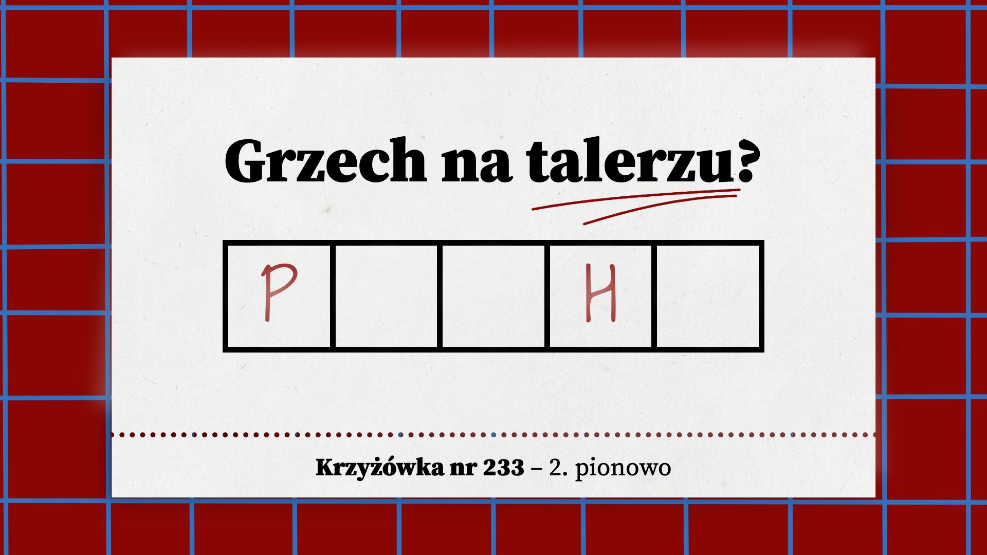 Grzech na talerzu