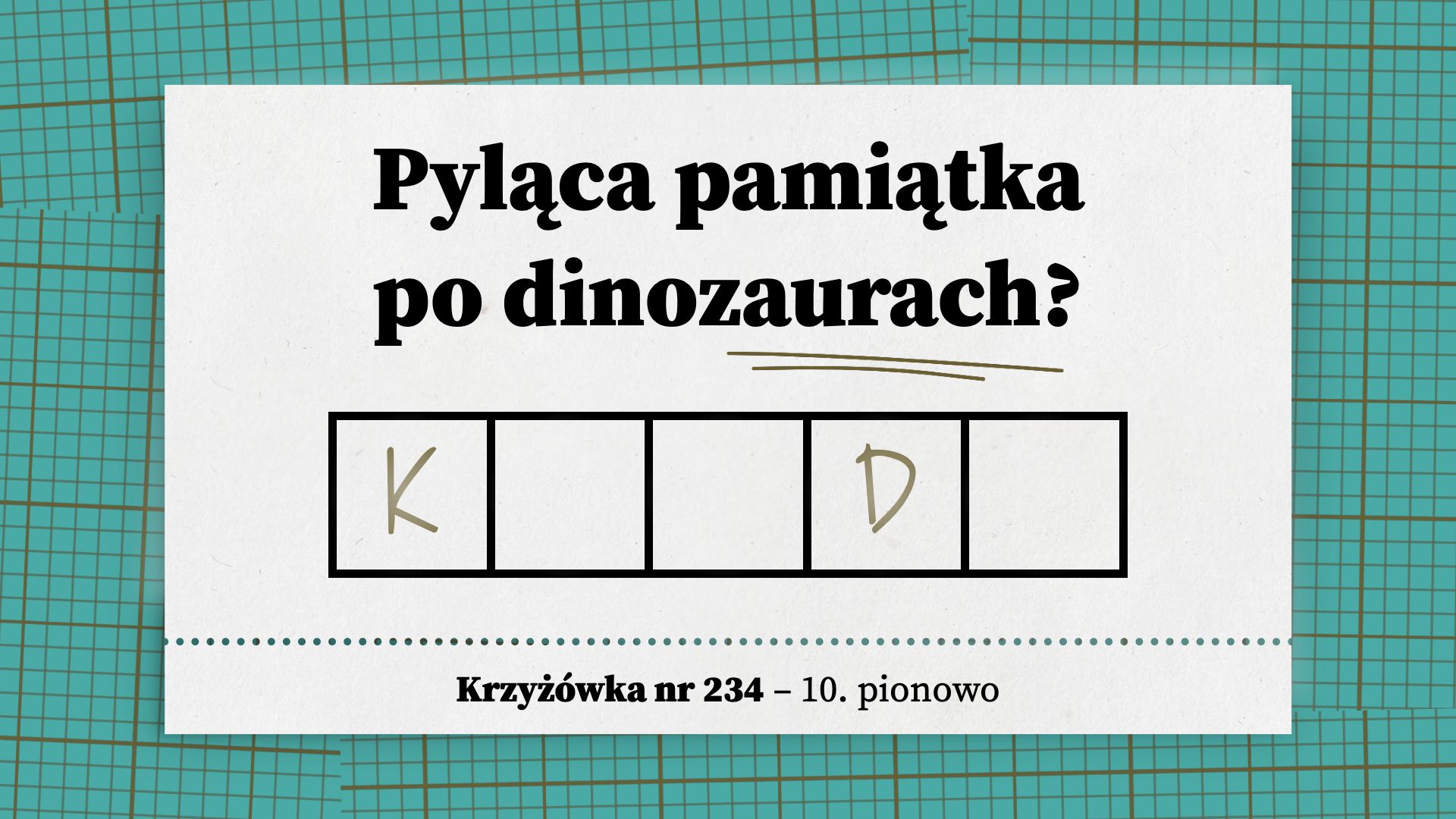Pyląca pamiątka po dinozaurach
