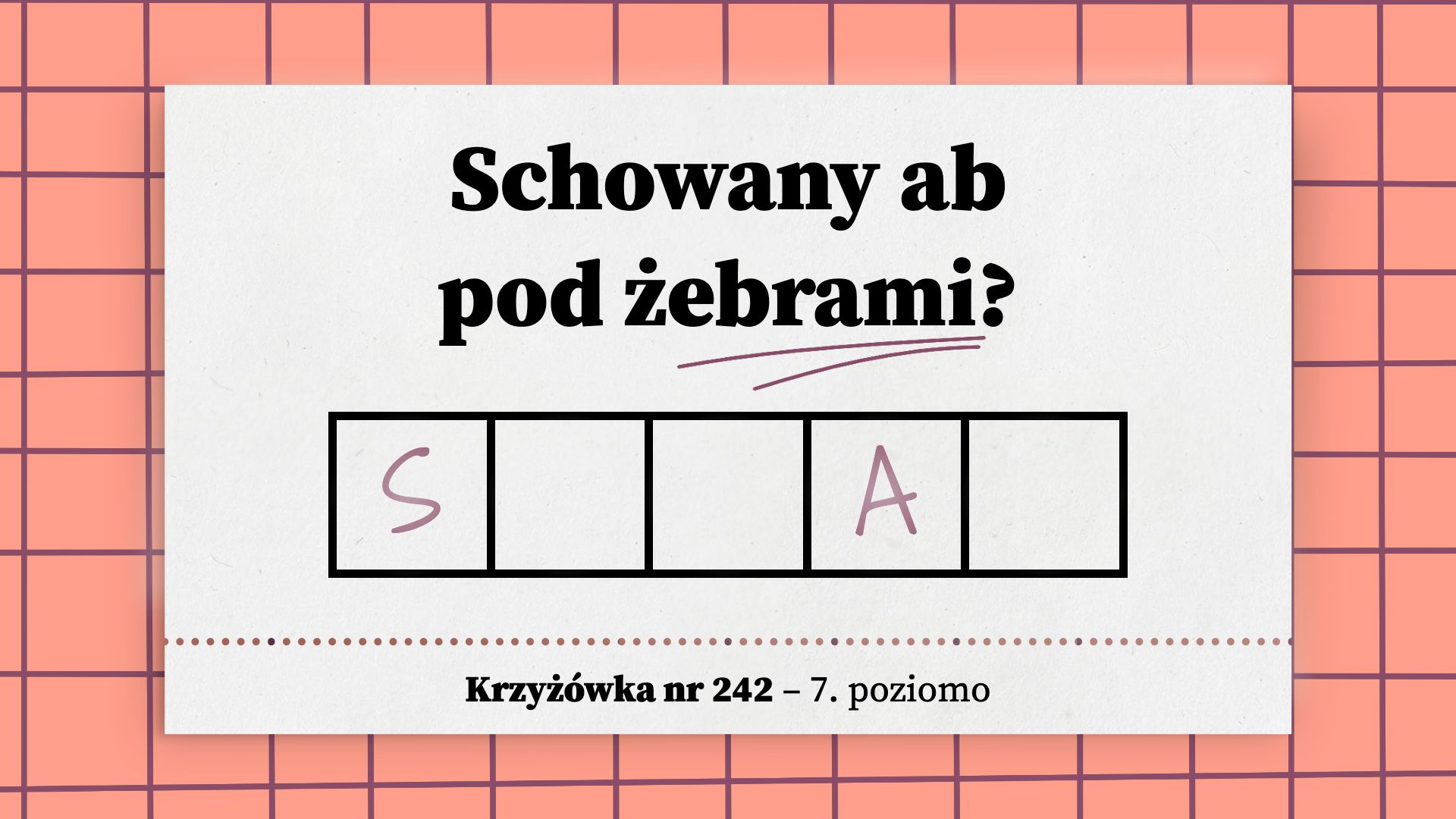 Schowany ab pod żebrami