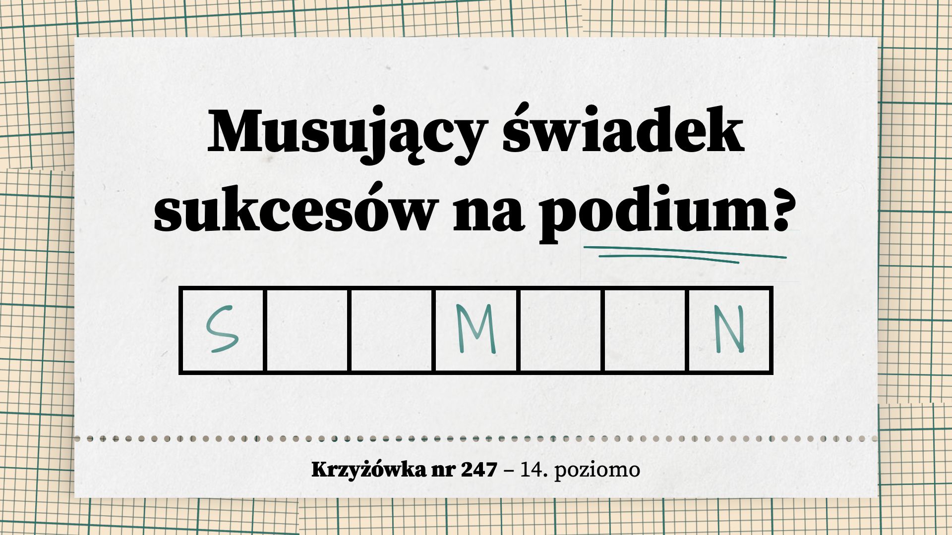 Musujący świadek sukcesów na podium