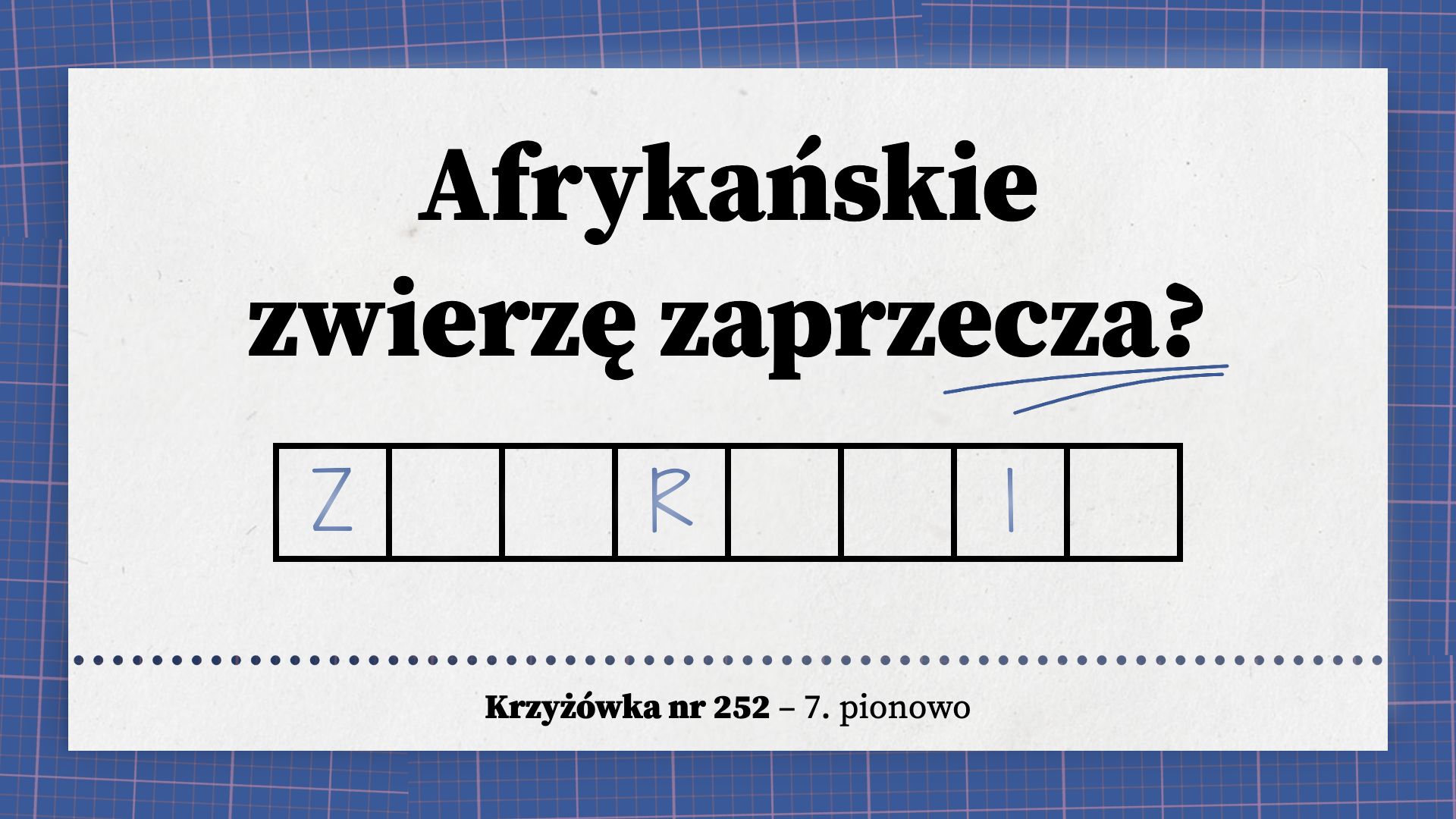 Afrykańskie zwierzę zaprzecza