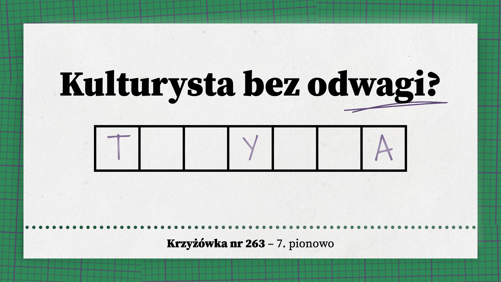 Kulturysta bez odwagi