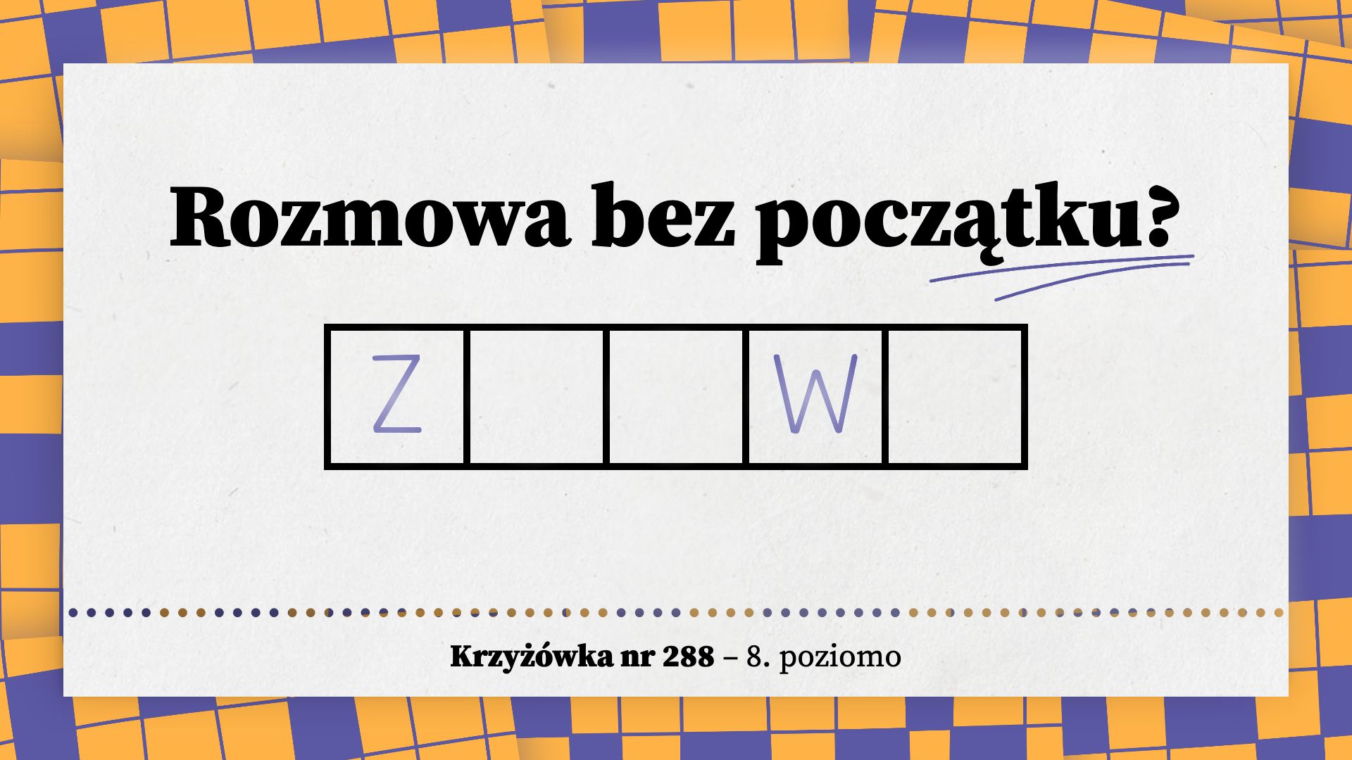 Rozmowa bez początku
