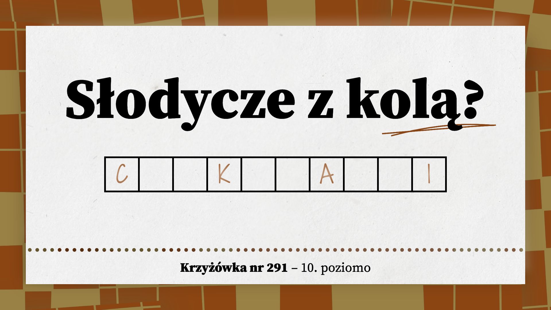 Słodycze z kolą