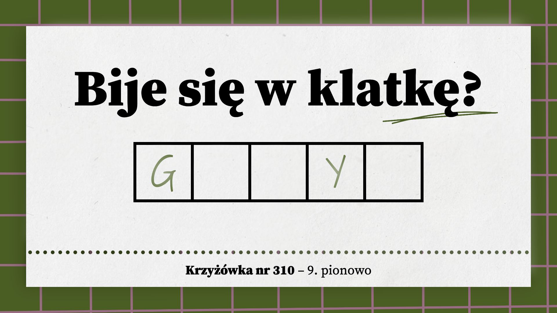 Bije się w klatkę