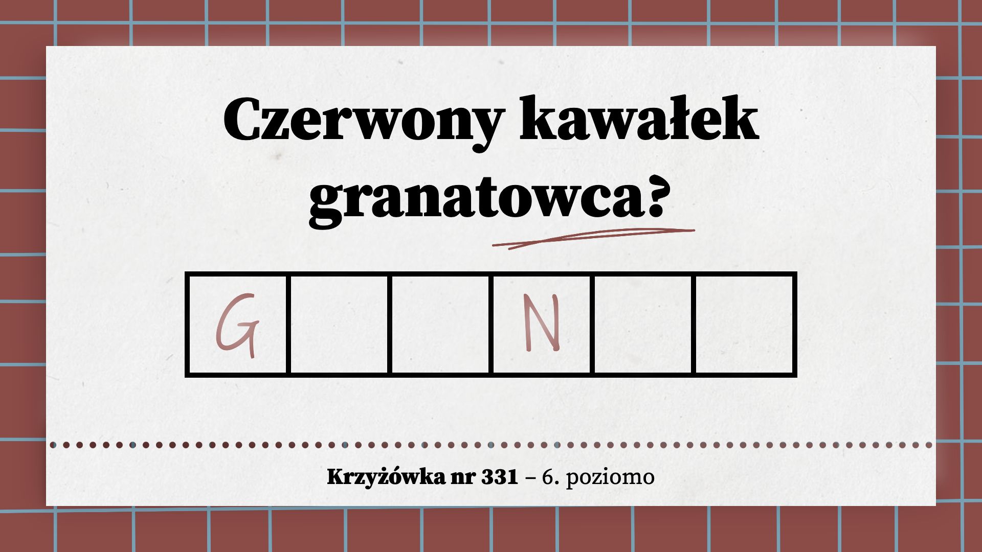 Czerwony kawałek granatowca