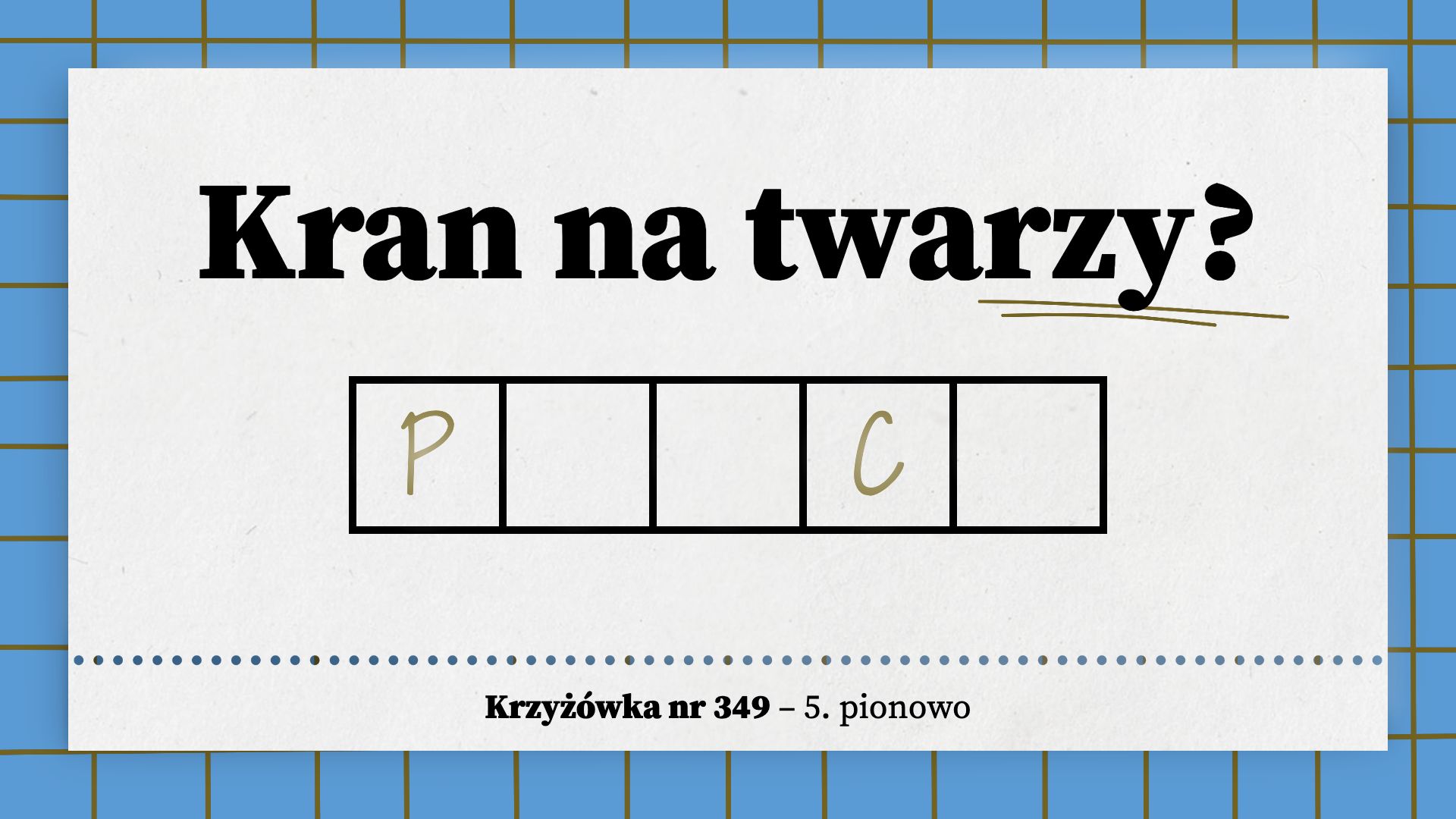 Kran na twarzy