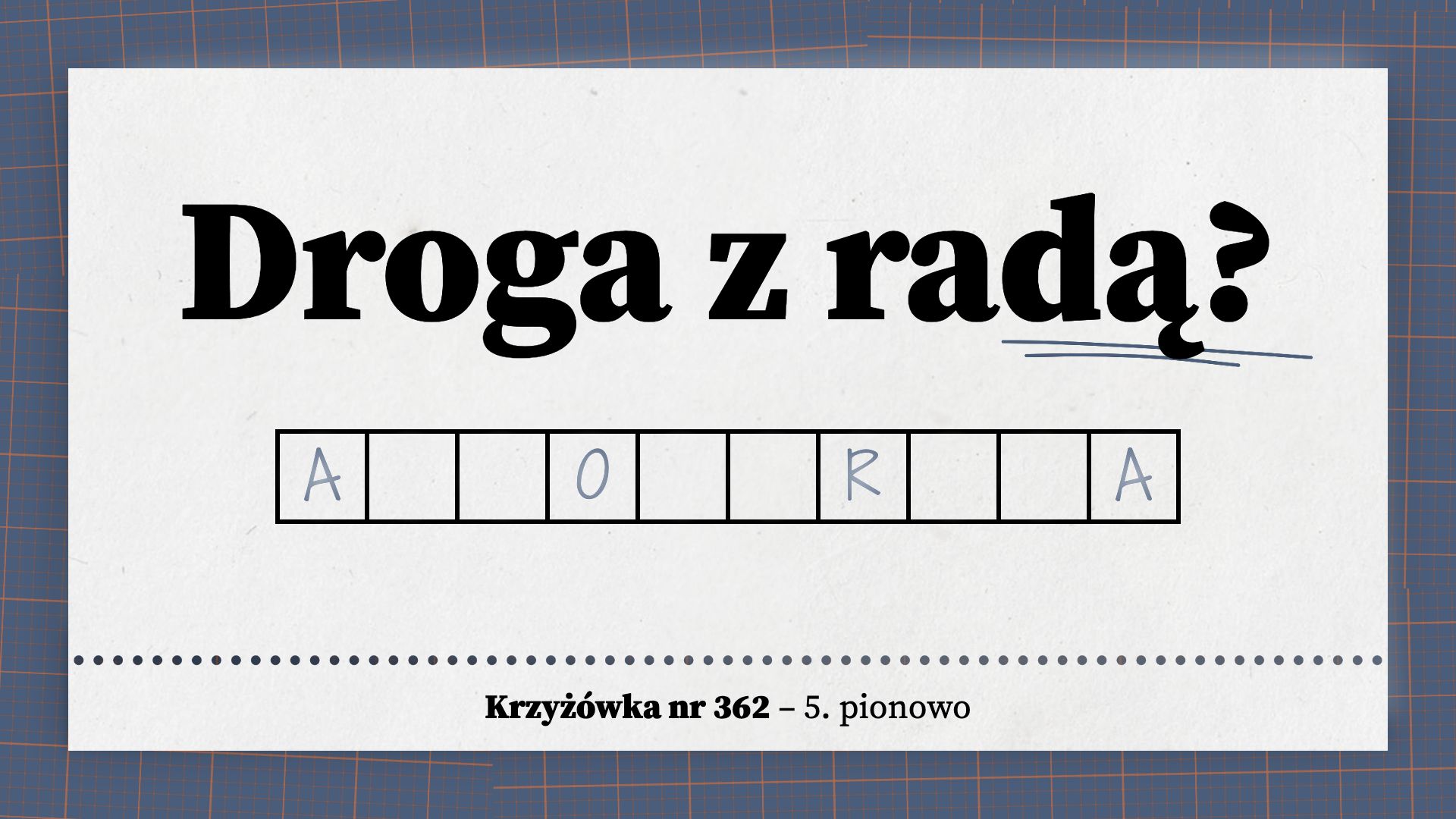 Droga z radą