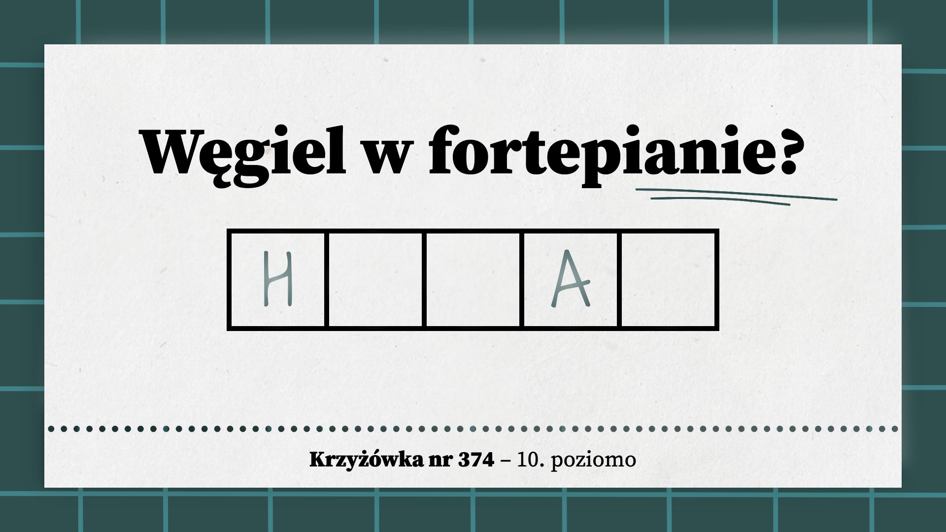 Węgiel w fortepianie