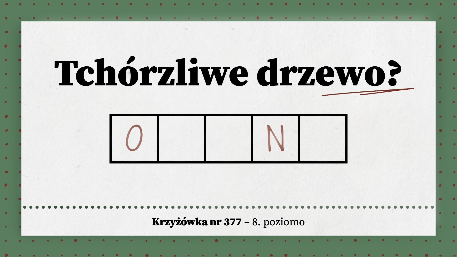 Tchórzliwe drzewo