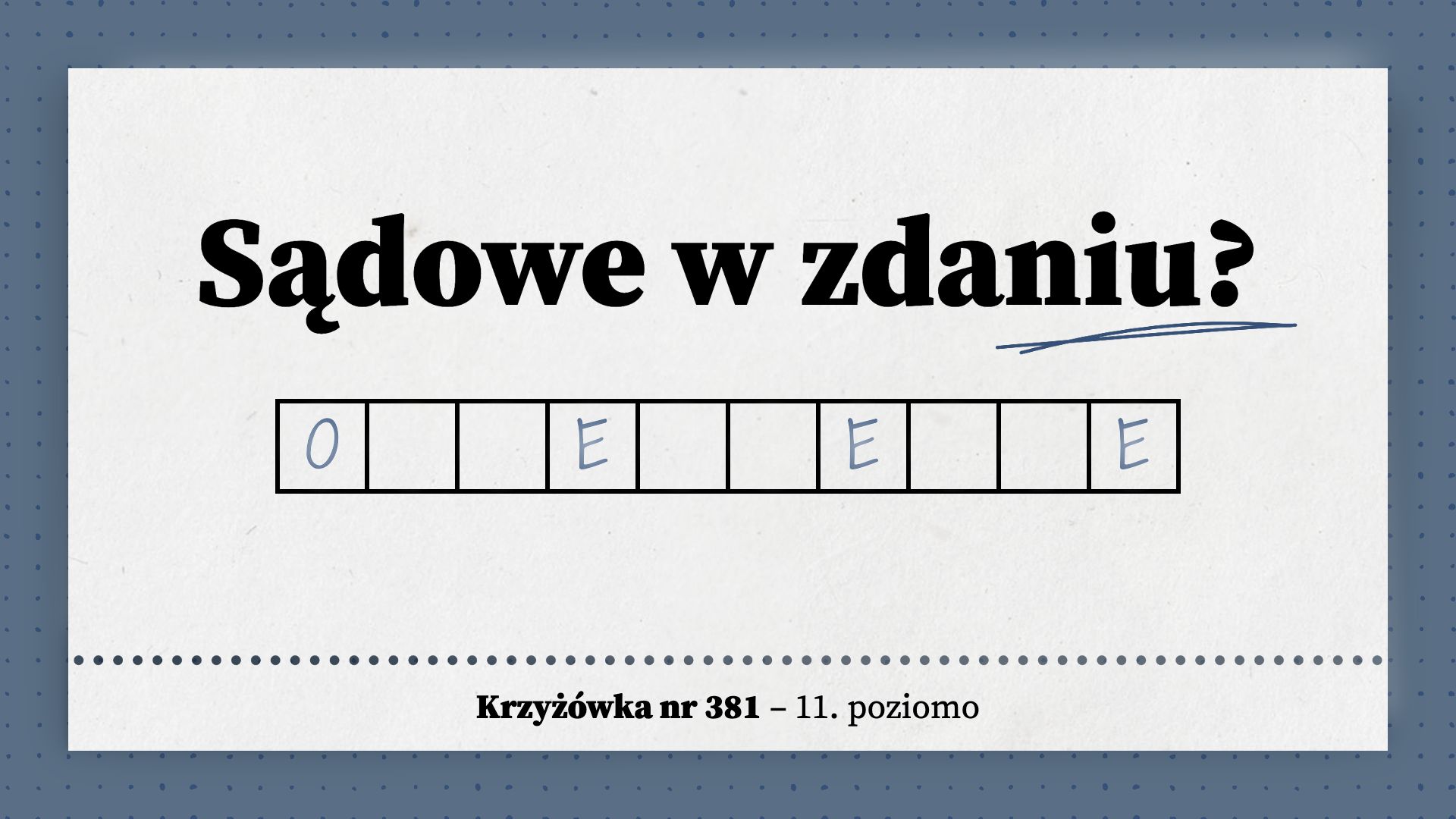 Sądowe w zdaniu