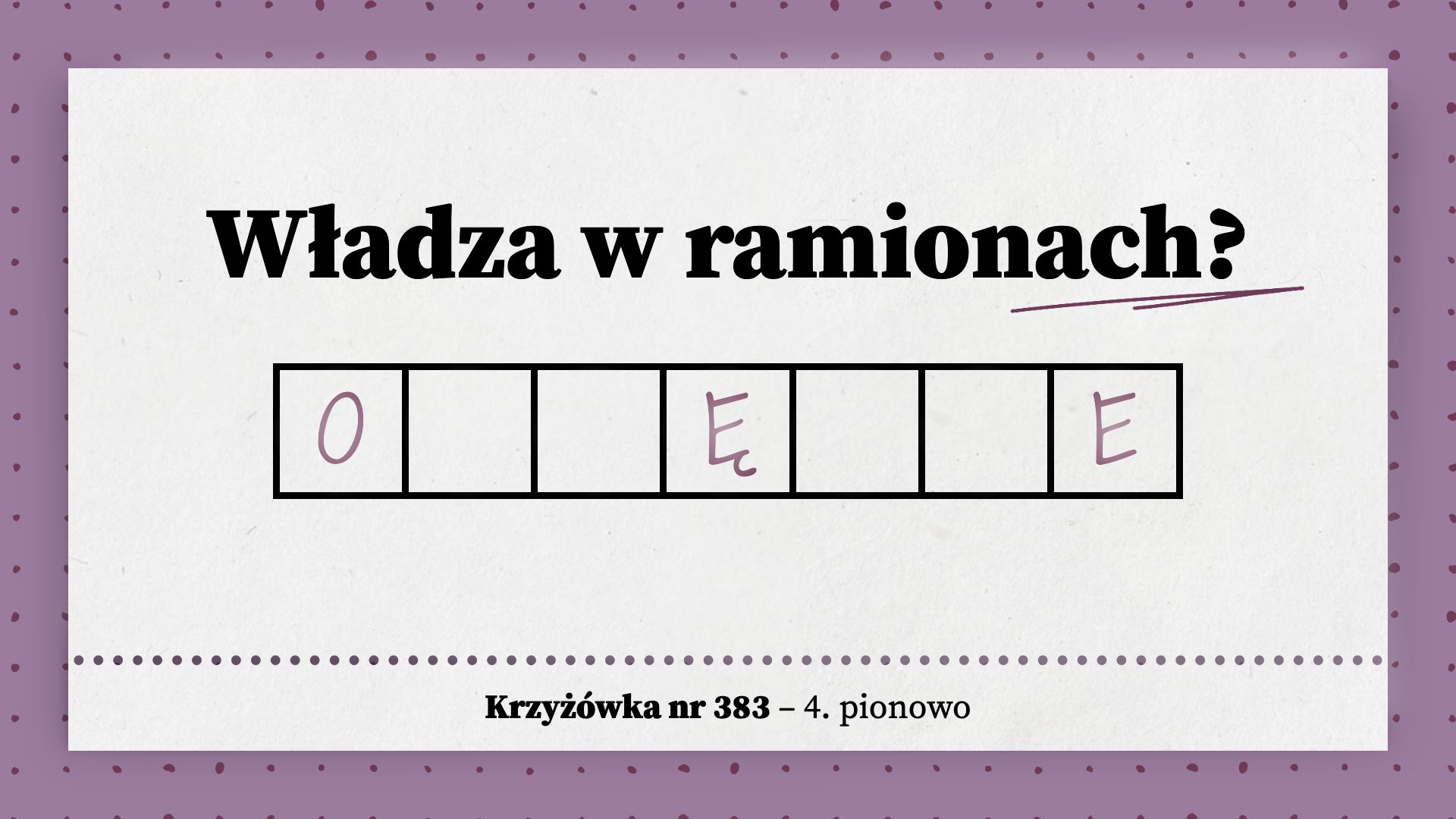 Władza w ramionach