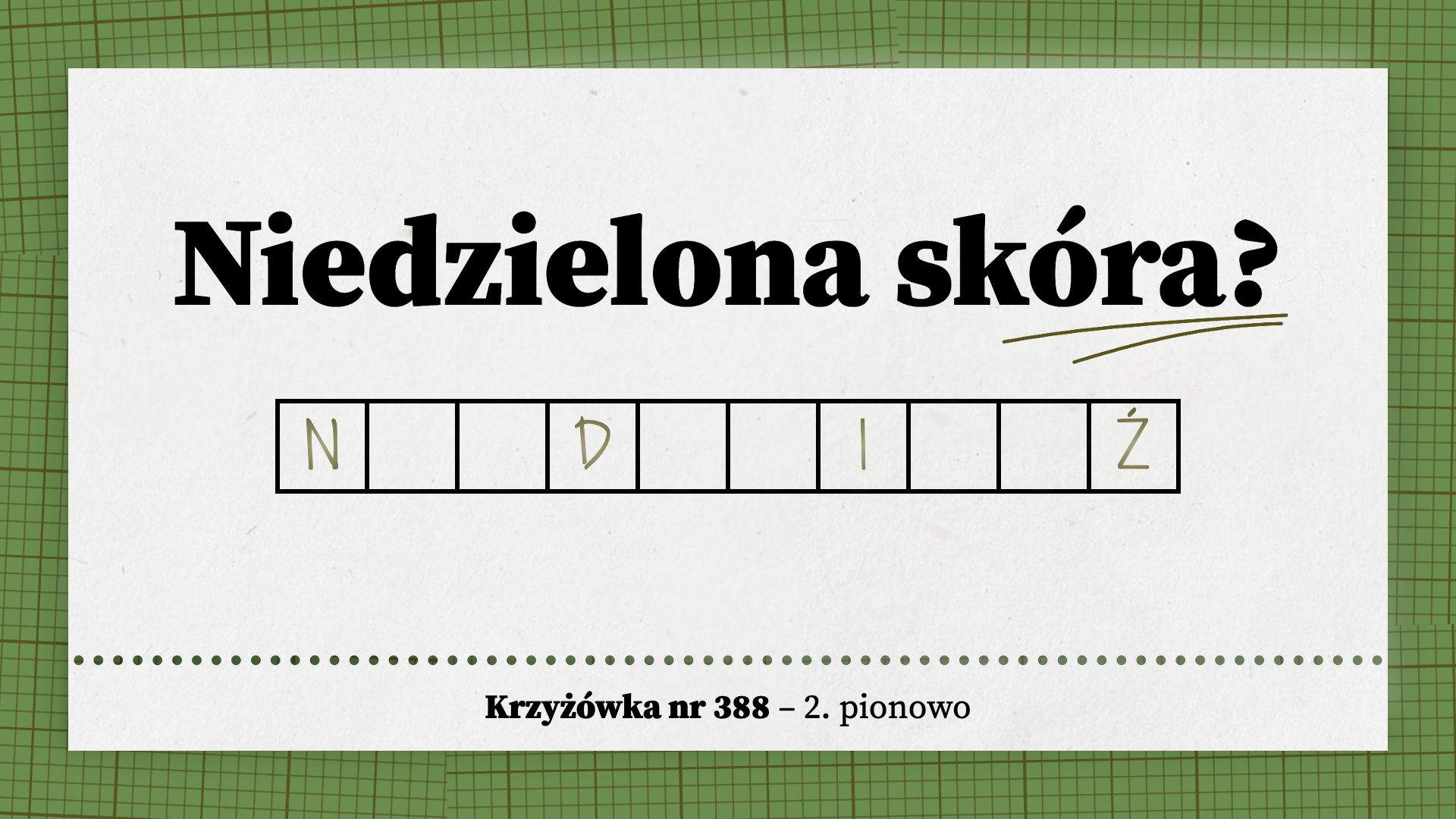 Niedzielona skóra