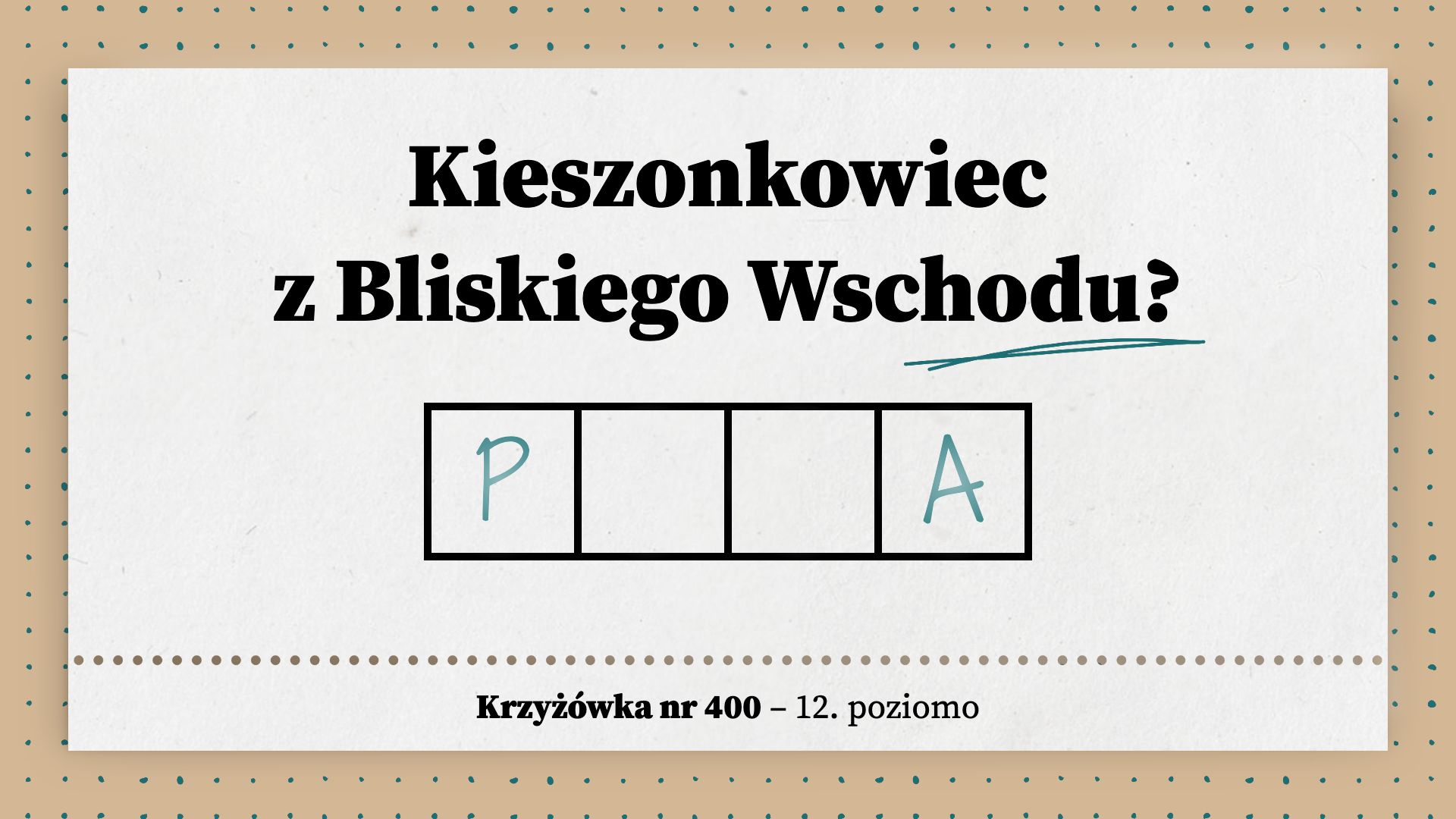 Kieszonkowiec z Bliskiego Wschodu