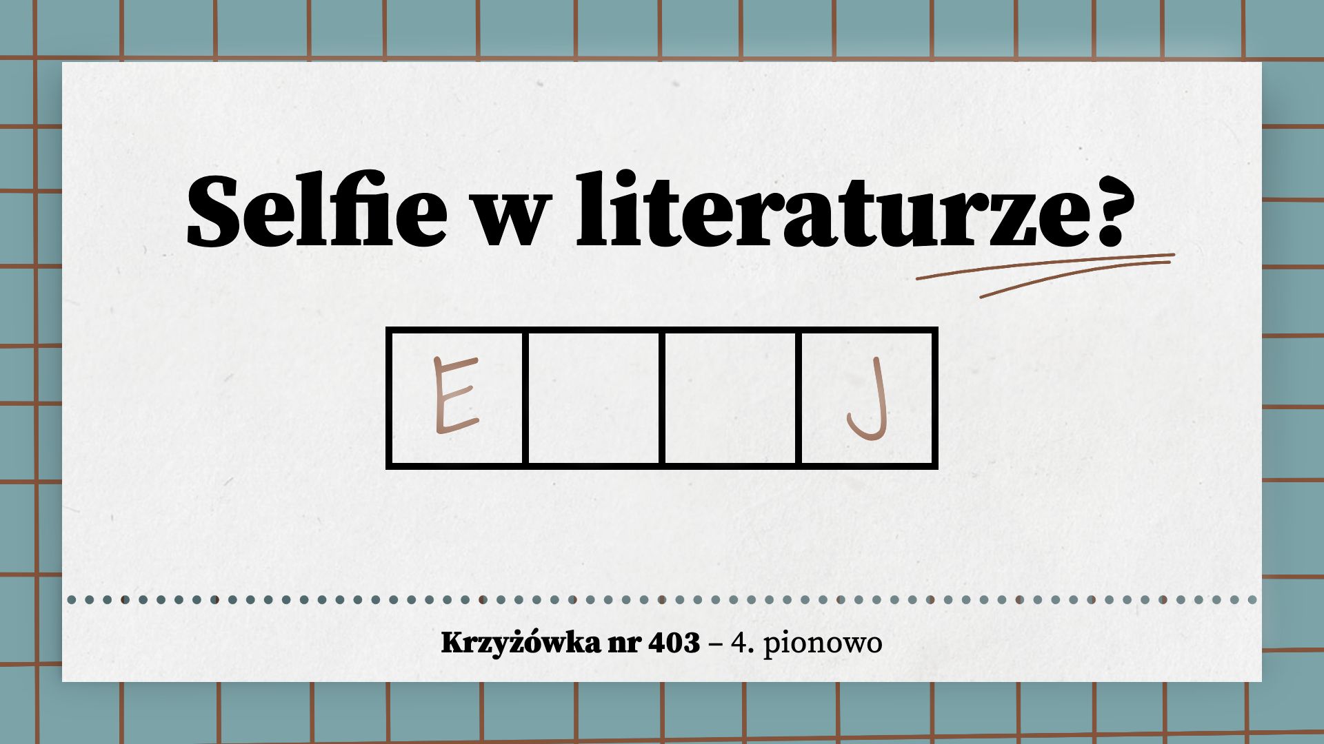 Selfie w literaturze
