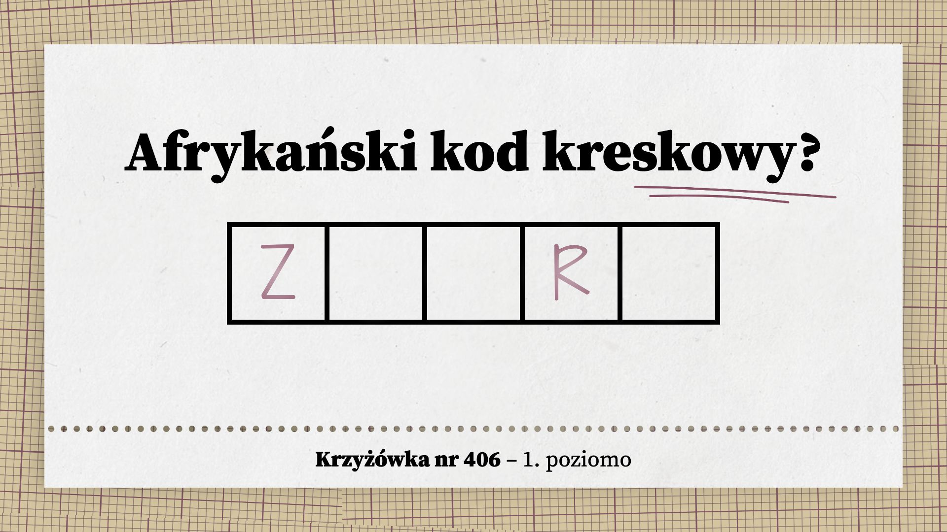 Afrykański kod kreskowy