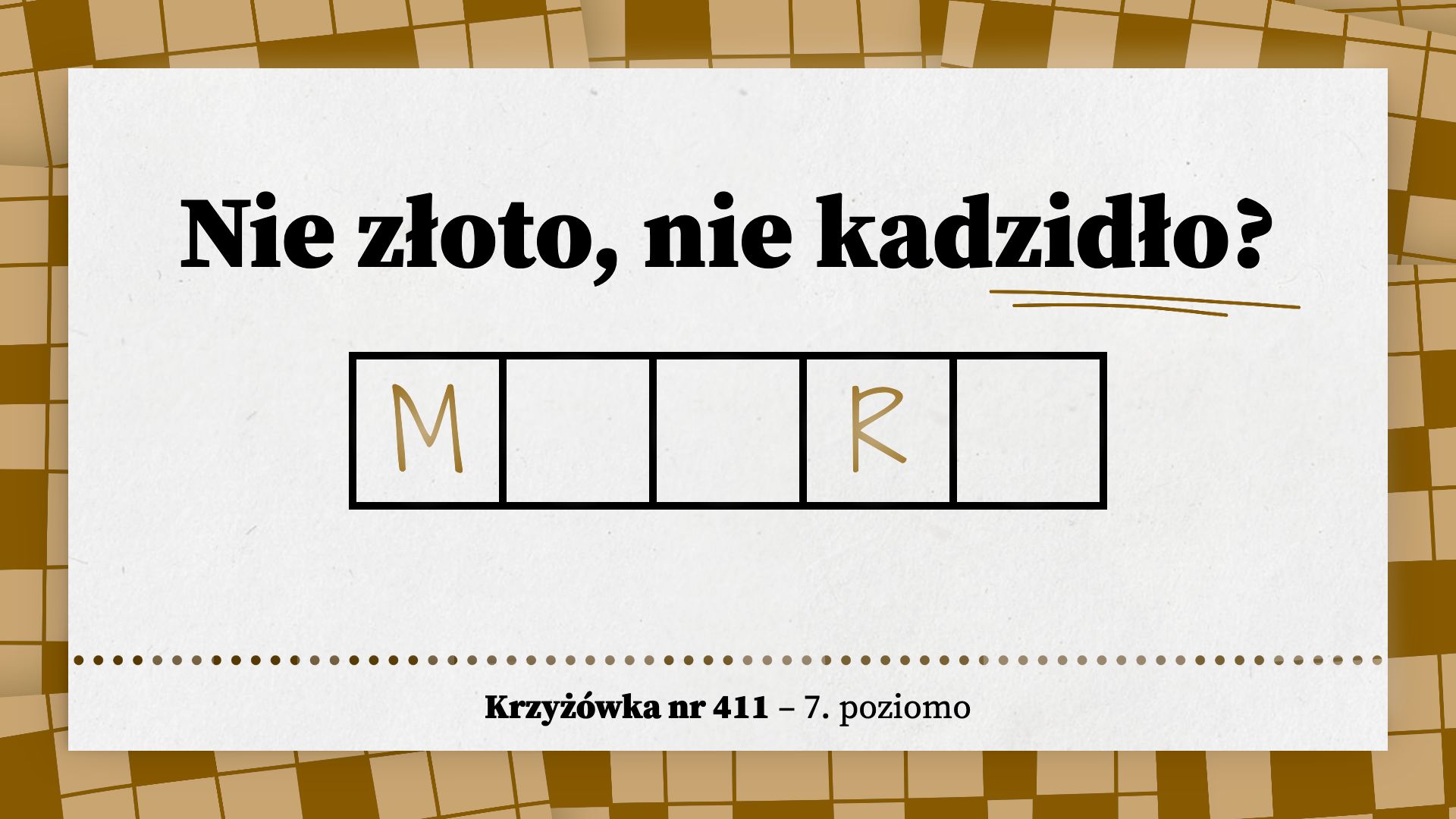 Nie złoto, nie kadzidło